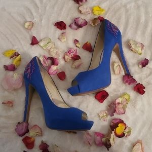 Boutique 9 Blue Suede Heels